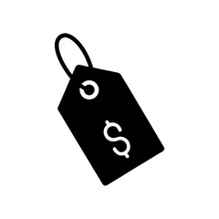Tag Price Stencil Icon Vector Illustration for Sales and Discounts