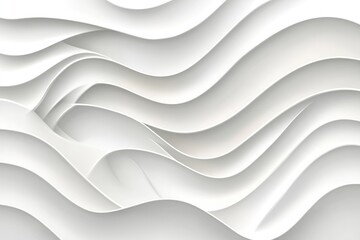 Abstract white wavy 3D pattern