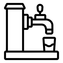 beer tap Line Icon