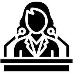 Spokesperson Female Icon