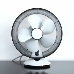 Electric Fan Displayed Cleanly Against a Transparent Digital Canvas