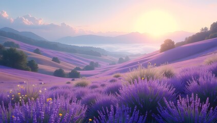 Obraz premium A cinematic nature scene full of mood and detail, where light, atmosphere, and landscape come together in a harmonious, peaceful, and immersive composition. AI-Generated.