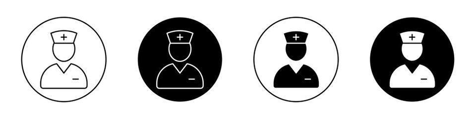 nurse flat illustration of vector icon on white background.