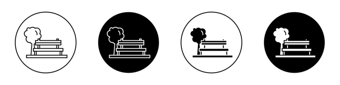 park flat illustration of vector icon on white background.