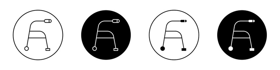 Walker flat illustration of vector icon on white background.