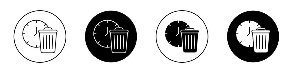 Time waste flat illustration of vector icon on white background.