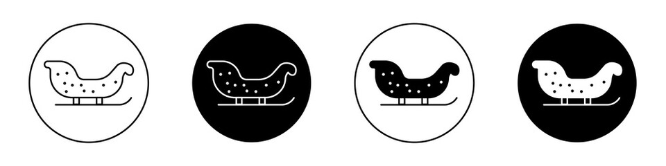 Sleigh flat illustration of vector icon on white background.