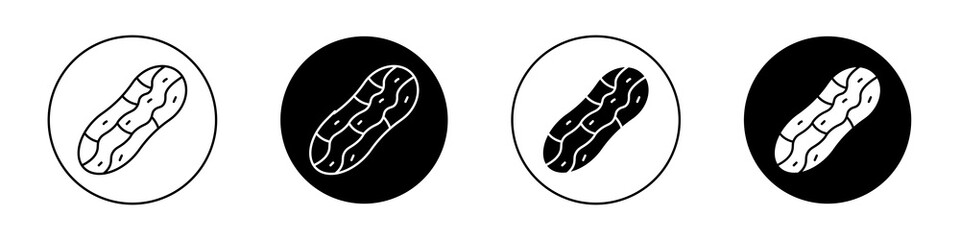Peanut flat illustration of vector icon on white background.