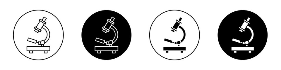 Microscope flat illustration of vector icon on white background.