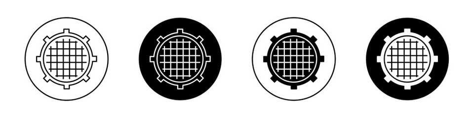 Manhole flat illustration of vector icon on white background.