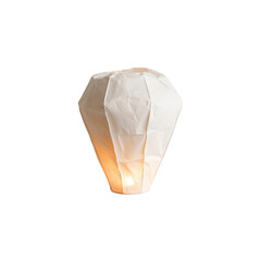 Illuminated White Paper Sky Lantern
