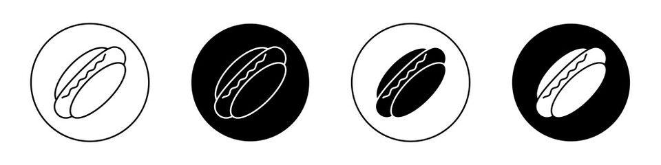 Hotdog flat illustration of vector icon on white background.
