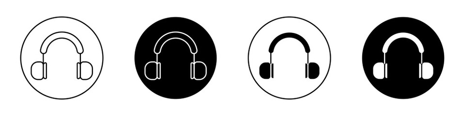Ear muffs flat illustration of vector icon on white background.