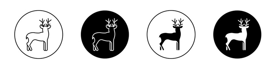 Deer flat illustration of vector icon on white background.
