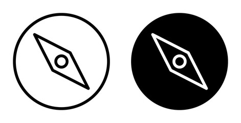 Compass flat illustration of vector icon on white background.