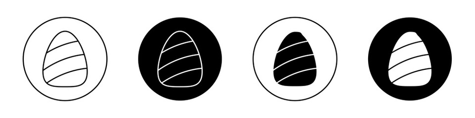 Candy Corn flat illustration of vector icon on white background.