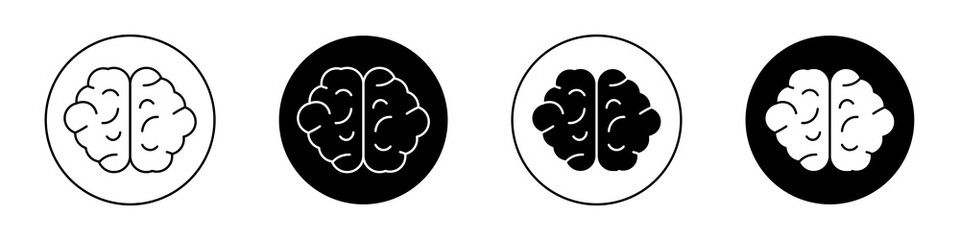 Brain flat illustration of vector icon on white background.
