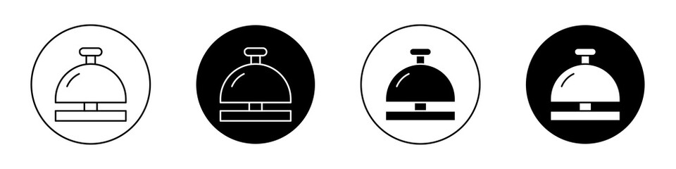 Bell concierge flat illustration of vector icon on white background.