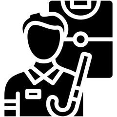 Field Hockey Player Male Icon