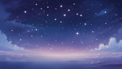 A night sky filled with twinkling stars and soft gradients, symbolizing quiet reflection, hope, and the vastness of emotional space