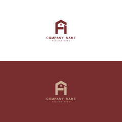 FH letter creative real estate vector logo design . FH creative initials letter logo concept.