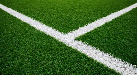 Obraz premium Green Turf Crossroads Where the Game Begins.