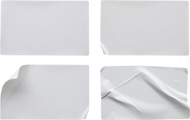 Fototapeta na wymiar Paper sticker label isolated on white background