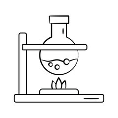 Lab experiment hand drawn style icon, ready for premium use