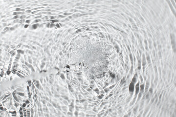 Splashing water ripple pattern with crystal clear liquid surface texture.