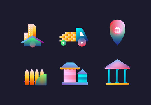 Real Estate UI Icon Set