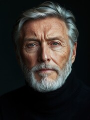 Obraz premium Portrait of elderly man with gray beard