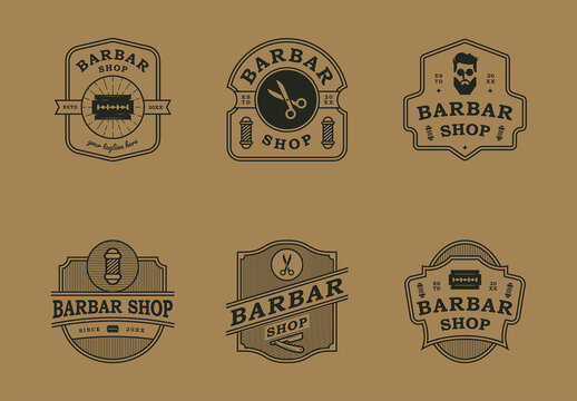 Barber Shop Badge Design