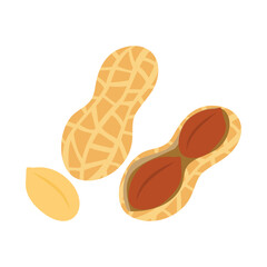落花生。フラットなベクターイラスト。
Peanuts. Flat vector illustration.