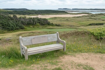 Obraz premium Coastal golf course overlook