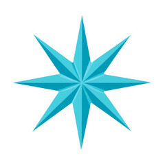 Fototapeta premium Radiant azure star with crisp outline, evoking celestial navigation and guidance