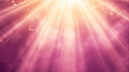 Radiant Light Beams Through Pink Haze