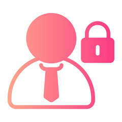 Obraz premium security gradient icon