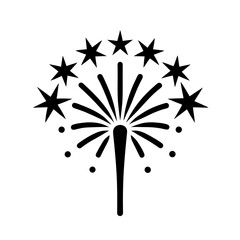 fireworks celebration icon vector illustration