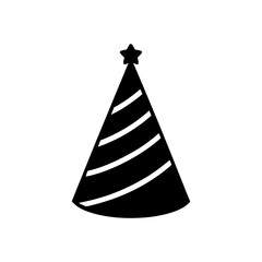 party hat birthday icon vector illustration