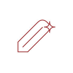 Sparkling Pencil Icon for Design, Writing, Drawing, and UI Creativity Elements