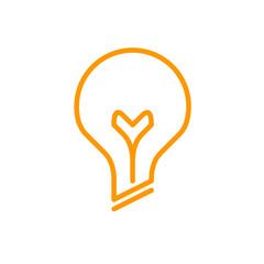 Curved Light Bulb Icon for Innovation, Bright Ideas, and Energy Concepts