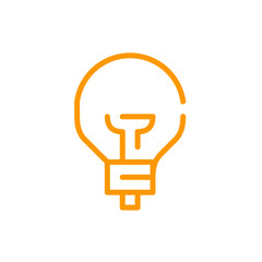 Innovative T-Filament Light Bulb Icon for Creative and Technical Presentations