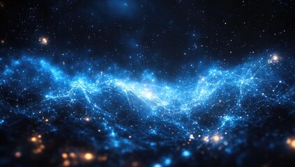 Vast cosmic nebulae in deep space.