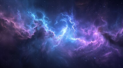 Fototapeta premium Bright celestial formations lighting up colorful infinite space high resolution picture
