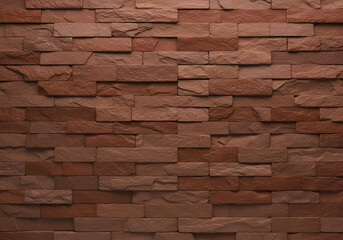 Obraz premium Splitface Tiles Aged Brick Red Rustic Stone Cut Arrangement