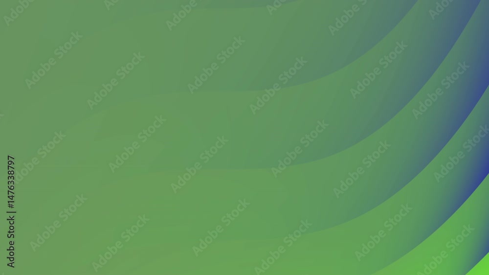 Poster abstract green and blue gradient video with flowing curved lines
