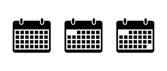 Calendar, date icon isolated on white background. Event reminder sign symbol