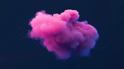 Obraz premium Pink Smoke Cloud on Dark Background