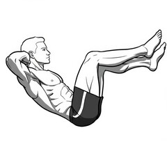 a man doing a side kick