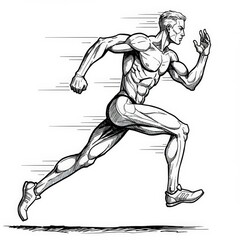 Fototapeta premium a man running in the race